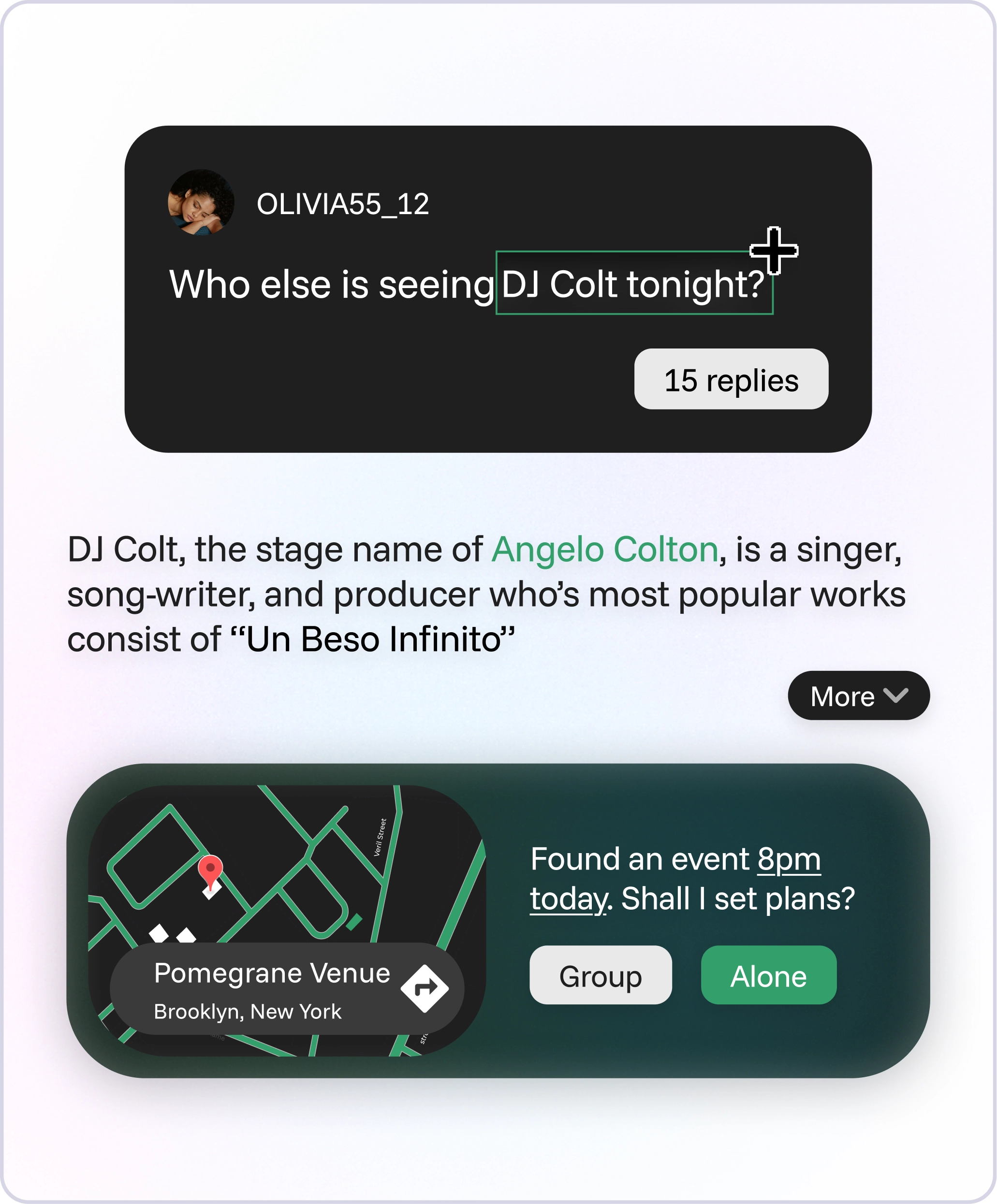 Explore content through conversation